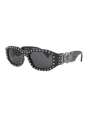 Versace Dark Grey Geometric Men's Sunglasses VE4361 539887 53 VE4361 539887 53
